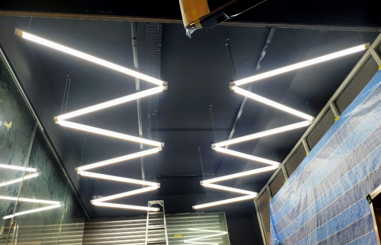 Feature LED lighting, shop